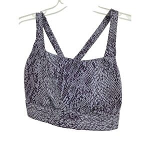 All In Motion‎ Snake Print Sleeveless Double Straps Sports Bra Womens Large
